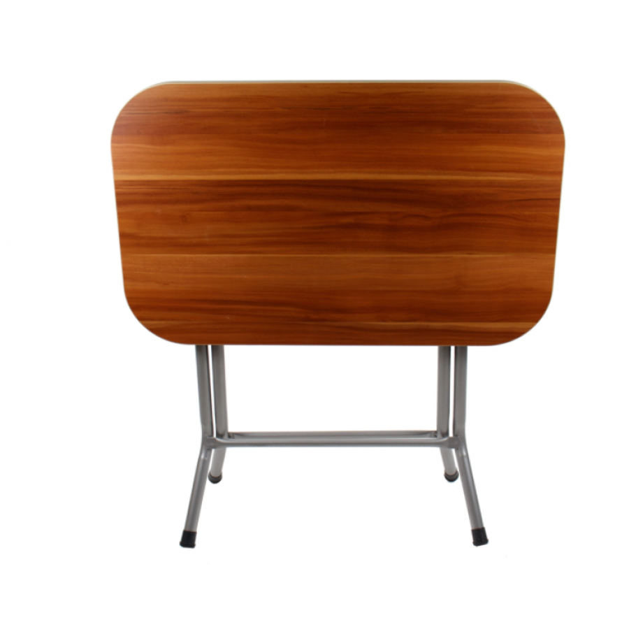Masa Pliabila KlaussTech, Mdf, Cadru Din Metal, Dimensiune 50x80cm, Destinata Pentru Casa Sau Camping, Design Clasic, Usor De Manevrat Si Depozitat, Culoare Cires