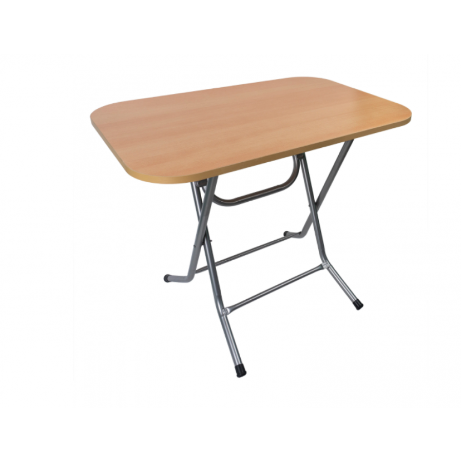 Masa Pliabila KlaussTech, Mdf, Cadru Din Metal, Dimensiune 60x90cm, Destinata Pentru Casa Sau Camping, Design Clasic, Usor De Manevrat Si Depozitat, Culoare Fag