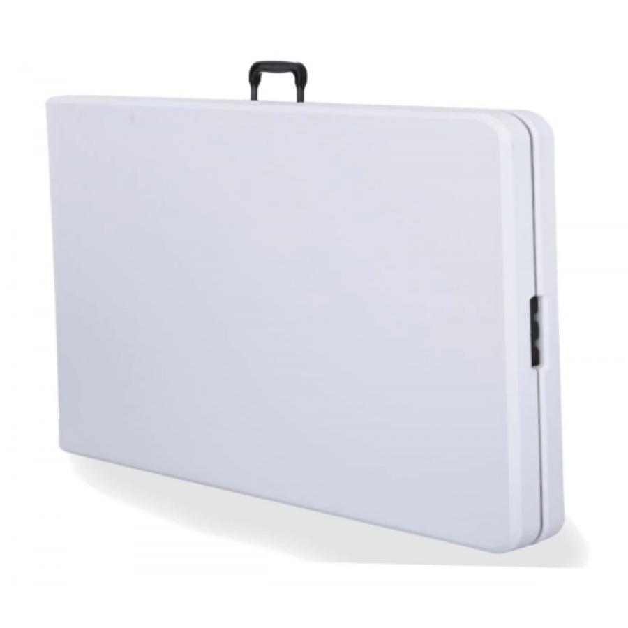 Masa Pliabila Pentru Gradina/terasa Sau Curte, Forma Dreptunghiulara, Material Structura Otel, Blat Din Plastic, Usor De Curatat, 180x70x74 Cm, Culoare Alb