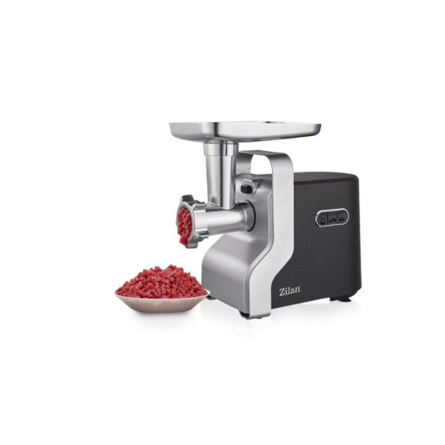 Masina De Tocat Electrica, Multifunctionala, Putere 2100w, 3 Trepte De Viteza, Cutite Din Inox, Destinata Pentru Carne, Legume, Fructe, Gri/negru