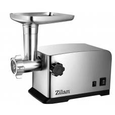 Masina De Tocat Electrica, Putere 1200w, 1.6 Kg/min, Corp Din Inox, Tava Aluminiu, 3 Site Inox, Accesoriu Umplut Carnati Si Impingere, Functie Reverse, Usor De Curatat, Argintiu