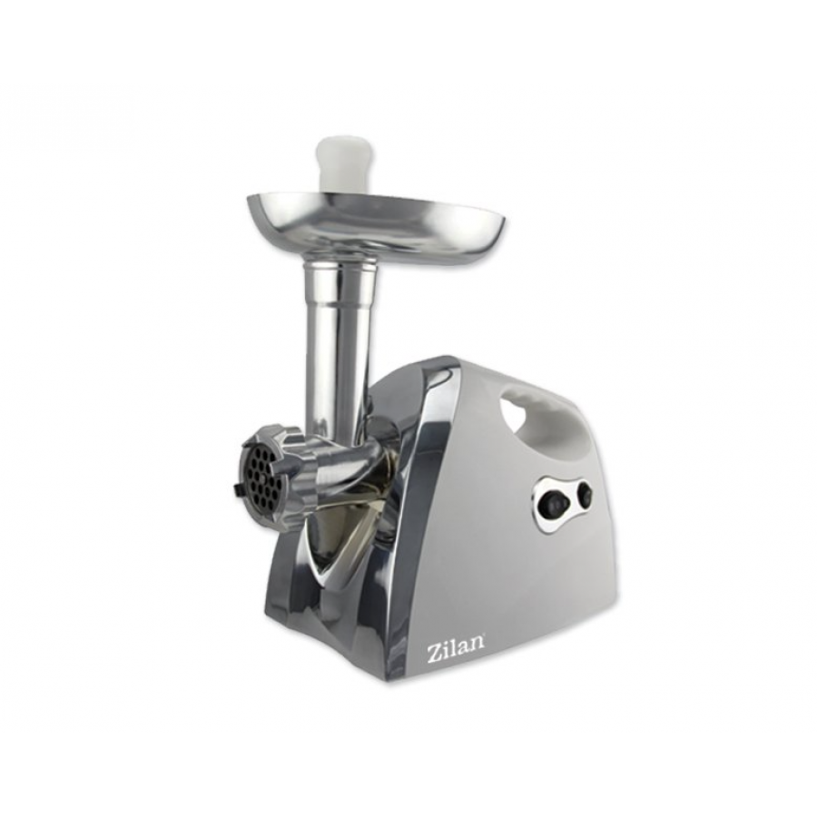 Masina De Tocat Electrica, Putere 1200w, Tava Si Panou Din Inox, 2 Site Inox, Accesoriu Umplut Carnati, Capacitate De Tocare 1.6 Kg/min,  Alb/argintiu