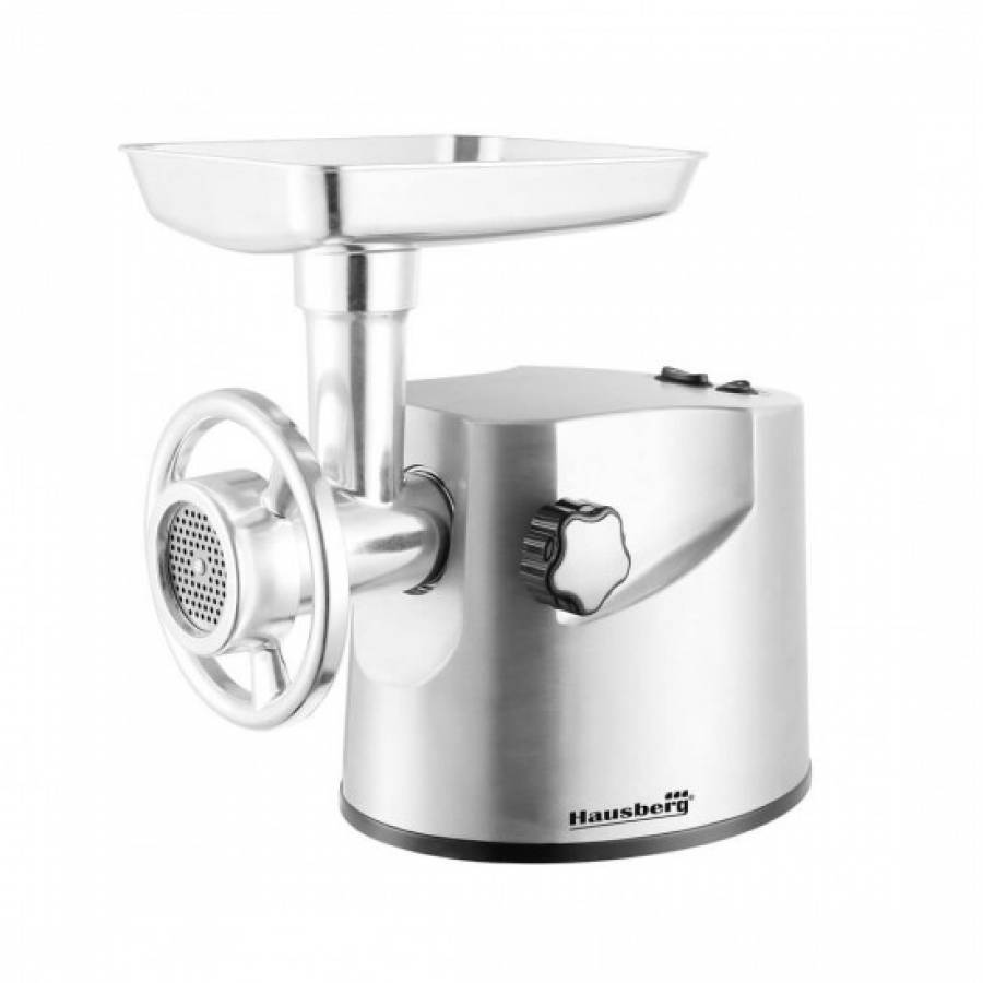 Masina De Tocat Hausberg, 3200 W, Lama Din Otel Inoxidabil, Zgomot Redus, Accesorii Incluse, Carcasa Din Aluminiu, Picioare Anti-alunecare, Design Ergonomic, Argintiu