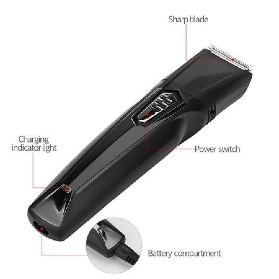 Masina De Tuns Facial Si Corporal,  Material Abs, Tensiune De Intrare 100 - 240 V, Putere Nominala 3 W, Autonomie 40 Min , Timp De Incarcare 6 Ore, Design Ergonomic,negru