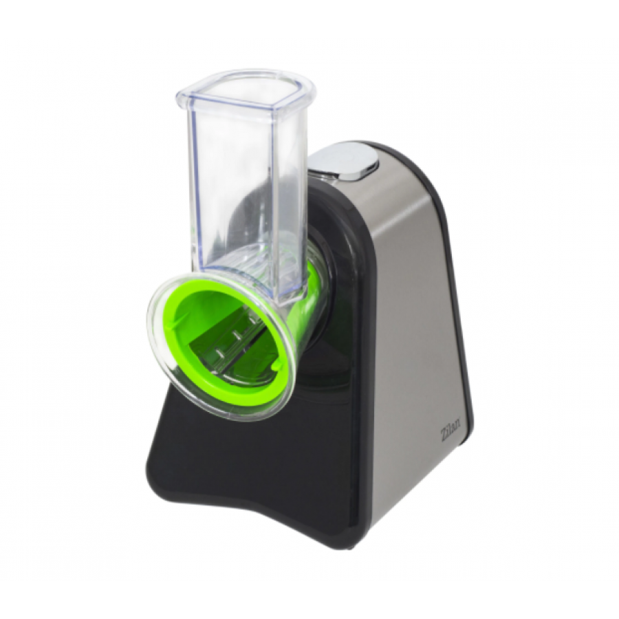 Masina Electrica De Facut Salate, Multifunctionala, Design Cilindric, Site Din Inox, Destinat Pentru Legume Si Fructe, Usor De Curatat, Picioruse Antiaderente, Zgomot Redus, Negru/argintiu