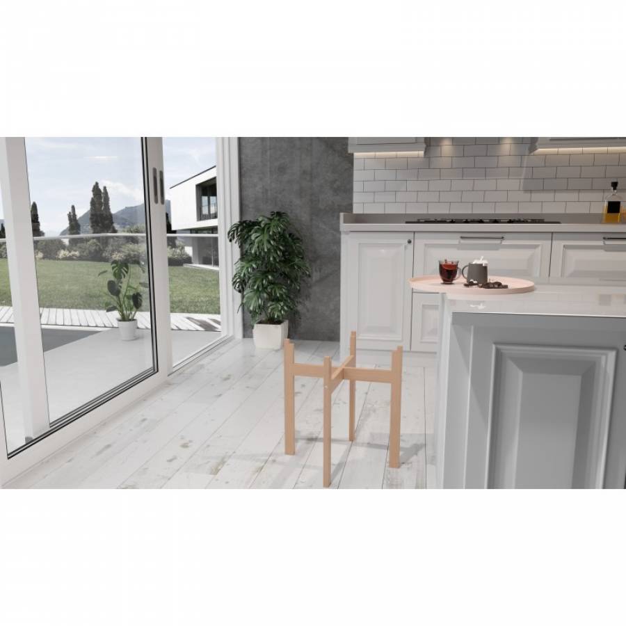 Masuta De Cafea Klausstech, Contructie Rezistenta Din Metal Si Lemn,  Dimensiuni 46.50 X 46.50 X 52.50 Cm, Curatare Usoara, Design Modern, Negru/maro