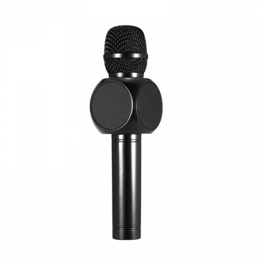 Microfon Klausstech Cu Tehnologie Bluetooth Pentru Karaoke, Utilizare Wireless, Butoane De Reglare Echo/volum/asociere/reverberare,difuzor Dublu, Culoare Negru