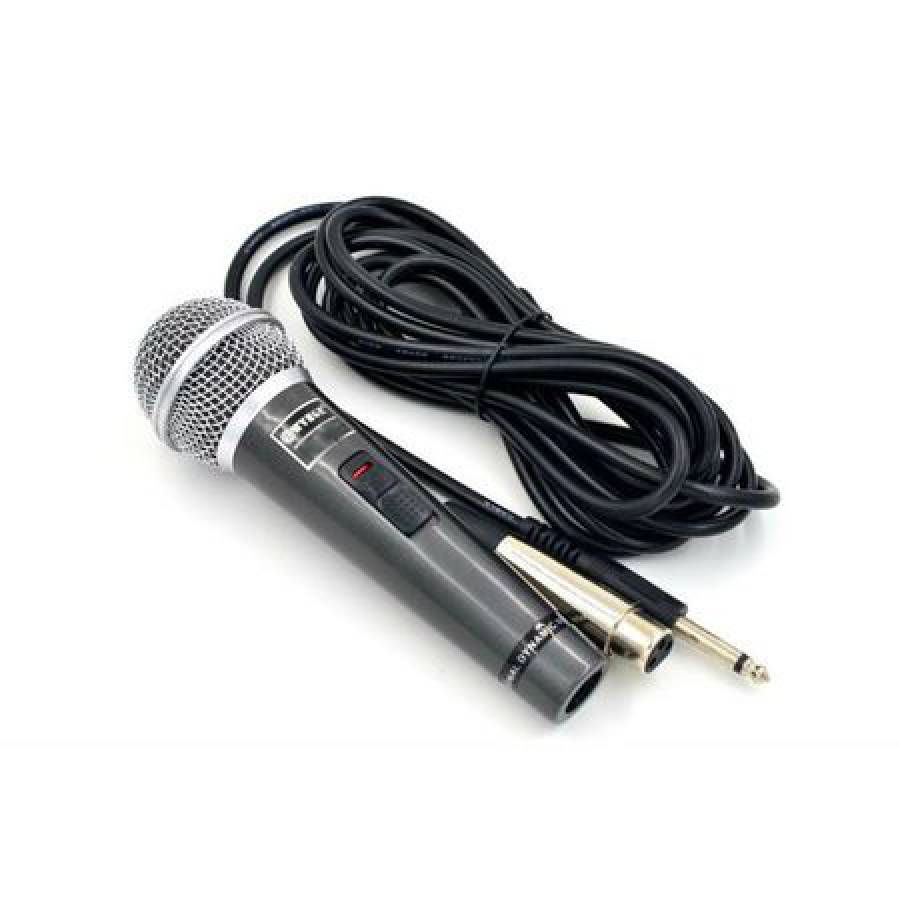 Microfon Profesional Wvngr, Dinamic, Buton On/off, Frecventa De Raspuns 80 Hz - 15 Khz, Negru