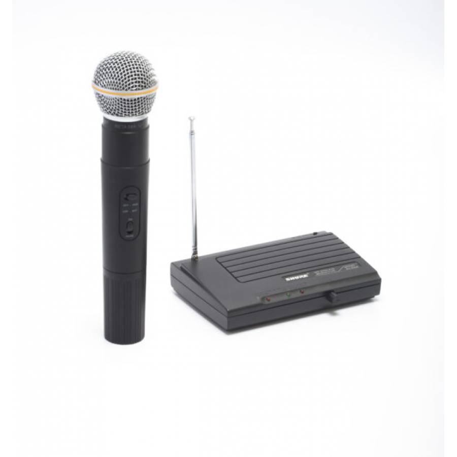 Microfon Wireless Cu Receiver Inclus, Indicator Putere/baterie, 220~270 Mhz, 90db, Buton On/mute/off, Control Volum, Negru