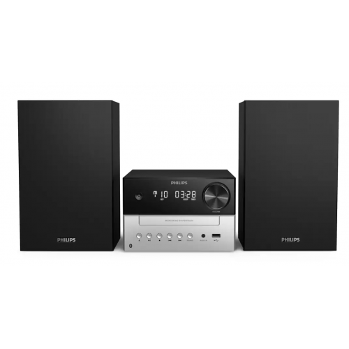 Microsistem Philips Audio, Cd, Mp3-cd, Usb, Fm, Tehnologie Bluetooth, Port Usb De Incarcare, 18 W, Sistem Bass Reflex,  Woofer De 3