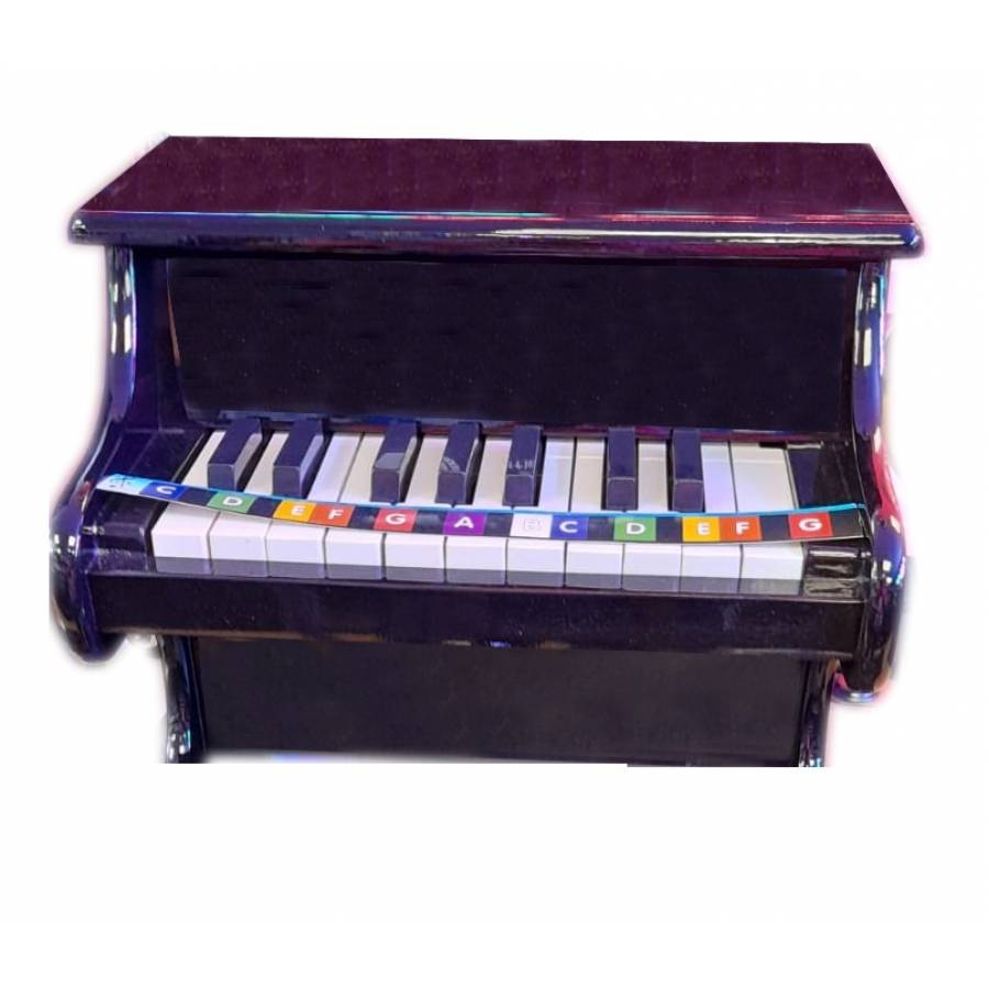 Mini Pian Copii De Jucarie, 12 Clape, Recomandat 3+ Ani, Material Plastic Si Mdf, Design Compact Si Modern, Culoare Negru
