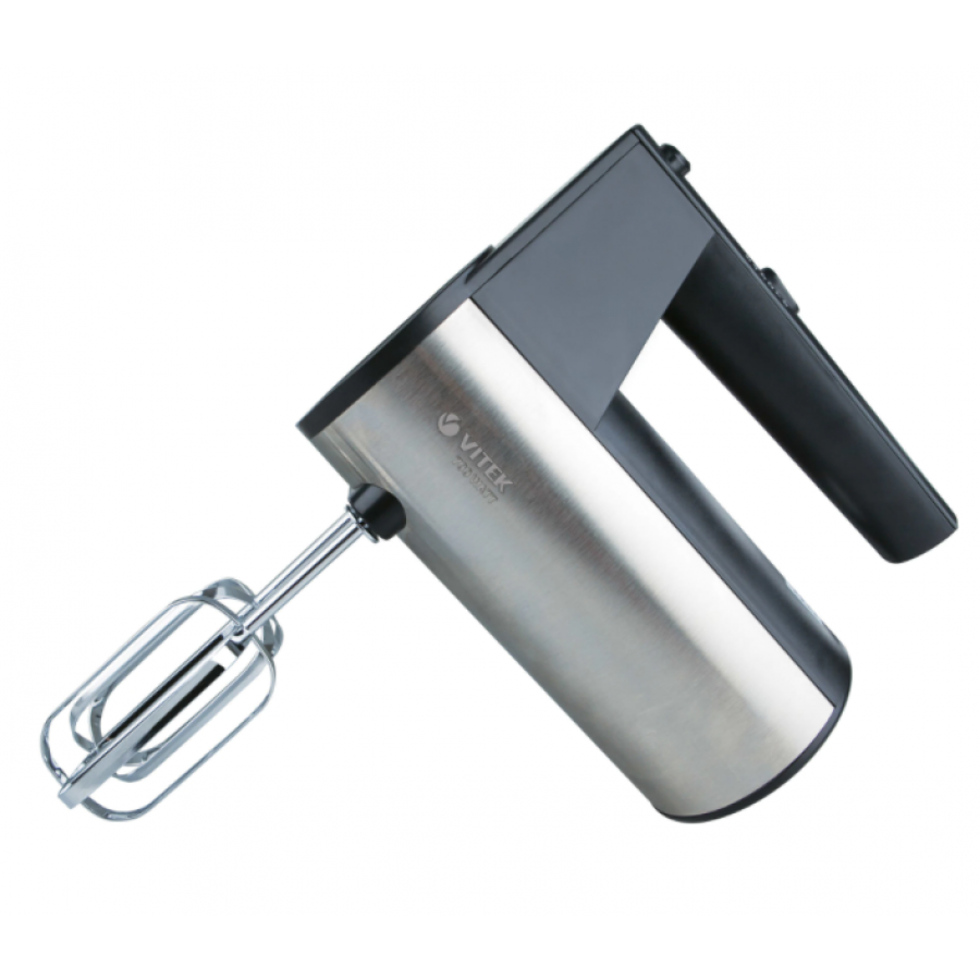 Mixer, 5 Viteze, Turbo, Buton Eject, Usor, Ergonomic, Modern, Util In Bucatarie, Accesorii Incluse, Argintiu