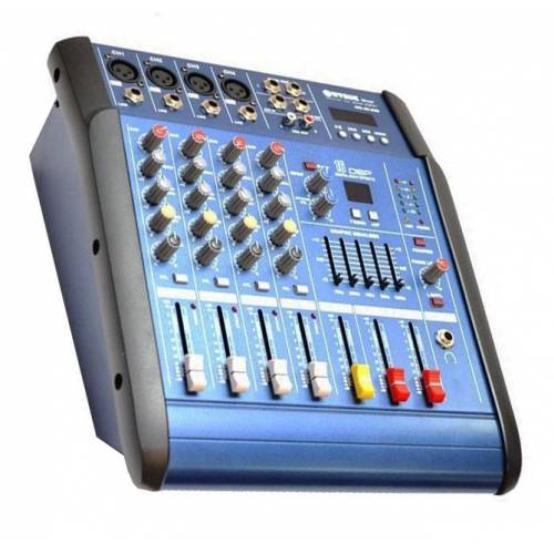 Mixer Audio Amplificat Cu Display Digital , Usb , Sd Card , 4 Intrari De Microfon