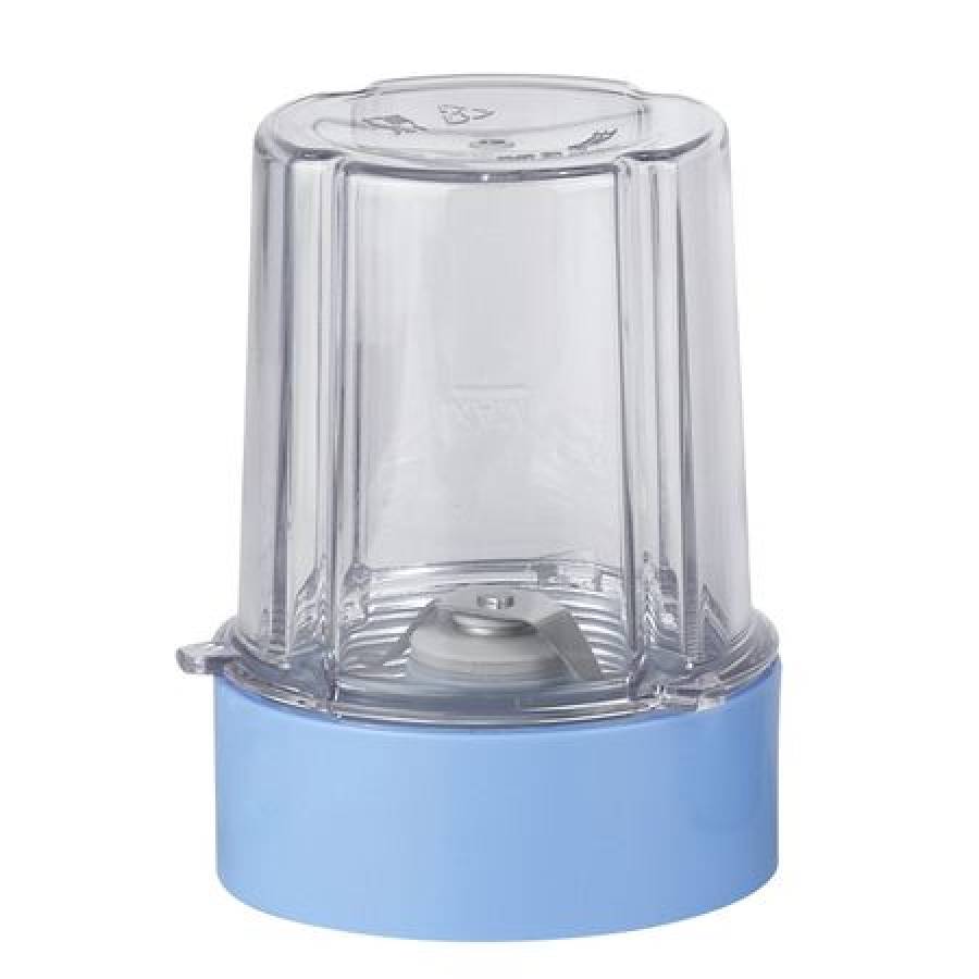 Mixer De Masa Blaupunkt , 2 Recipiente De 0.57 L Si 0.4 L,inel De Silicon , Tocator Atasat, Buton Comod, Lama Dubla, Plastic De Calitate Inalta,putere 700w, Design Modern,culoare Alb/albastru