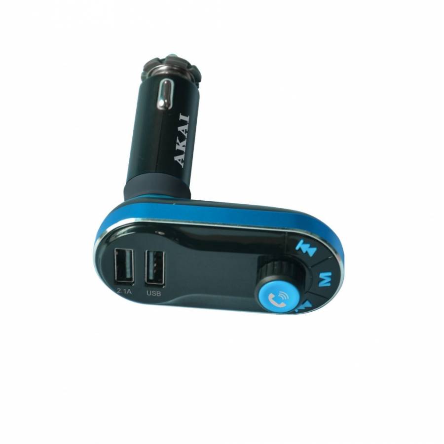 Modulator Fm, Bluetooth, Transmitator Fm, Functie De Incarcare, 2x Usb, Sd Card, Aux-in 3.5mm, Hands-free, Microfon Display Lcd,  Negru/albastru