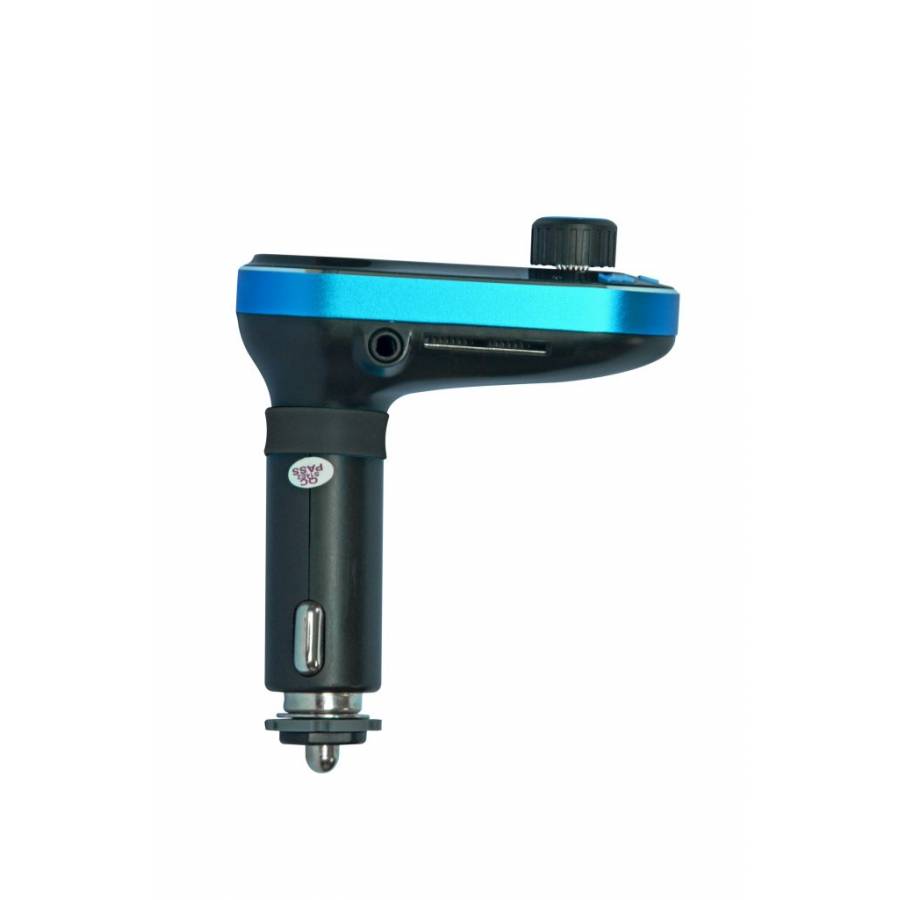 Modulator Fm, Bluetooth, Transmitator Fm, Functie De Incarcare, 2x Usb, Sd Card, Aux-in 3.5mm, Hands-free, Microfon Display Lcd,  Negru/albastru