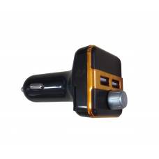 Modulator Fm KlaussTech Auto , Mp3 Player , Wireless Bluetooth , 2 Porturi Usb  , Citire Usb Si Micro Sd Mp3 , Negru/galben