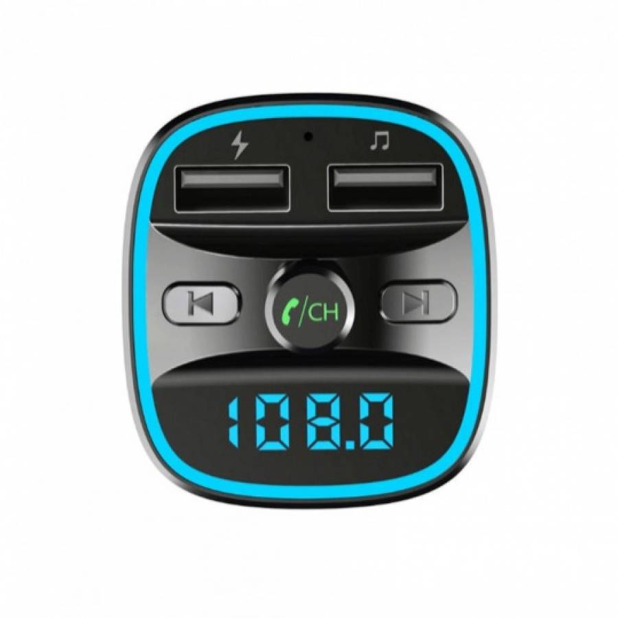 Modulator Fm Klausstech, Car Kit, Bluetooth 5.0, Mp3 Player, Handsfree, Usb 2.4a Quickcharge, Microsd, Card Reader,design Elegant, Negru