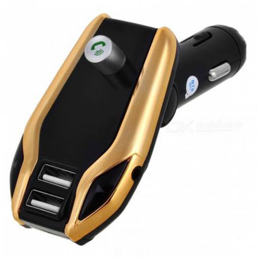 Modulator KlaussTech  De Frecvente Fm Radio Cu 2 Porturi Usb , Bluetooth , Alimentare La Bricheta Auto 12v
