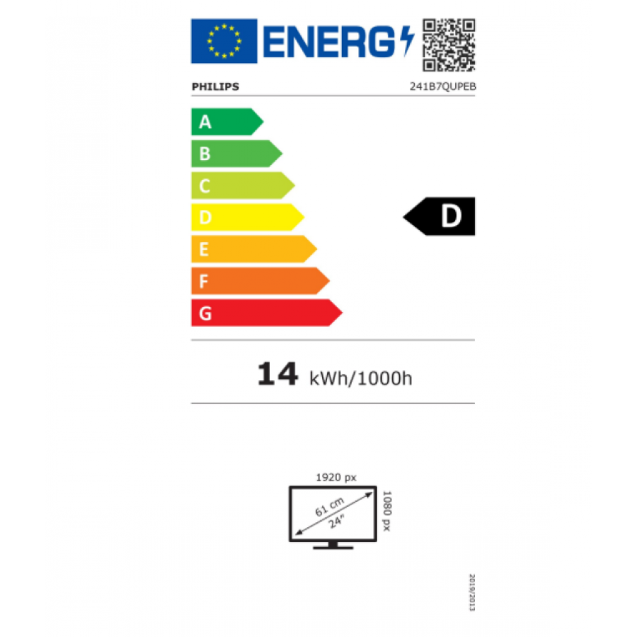Monitor Philips Lcd Ips Cu Andocare Usb,  1920 X 1080 La 60 Hz, Diagonala 23.8” / 60,5 Cm, B Line, Mod Lowblue, Srgb, Smartimage, Smartcontrol, 100x100 Vesa, Kensington Lock, Negru