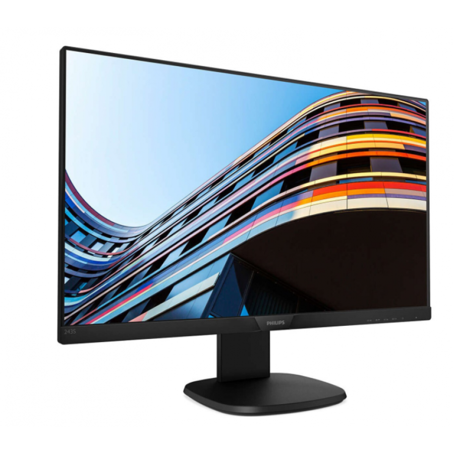 Monitor Philips S Line Lcd Cu Tehnologie Softblue, 1920 X 1080 La 60 Hz, Luminozitate 250  Cd/m², Diagonala De 23,8” / 60,5 Cm, Smartimage, Easyread, Negru