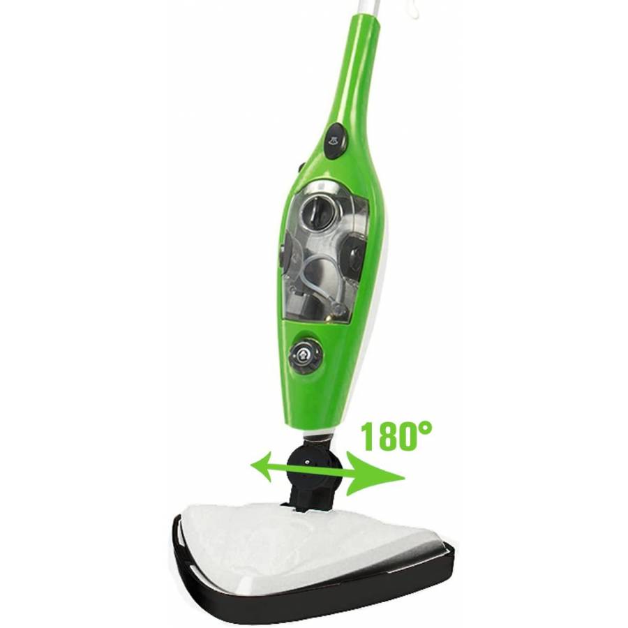 Mop Electric Cu Aburi Multifunctional Klausstech, 1300 W, Maner Reglabil, Presiune Abur 1,9 Bar, Caapcitate Rezervor 360 Ml, Accesorii Incluse, Ideal Pentru Curatat Si Dezinfectat, Design Modern