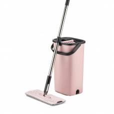Mop KlaussTech Plat, Pliabil Cu Galeata, Maner 100-130 Cm