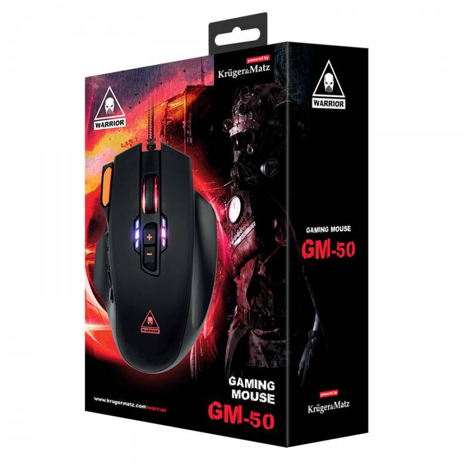 Mouse De Gaming Kruger&matz, Iluminat Rgb, 16400 Dp, 18 Butoane