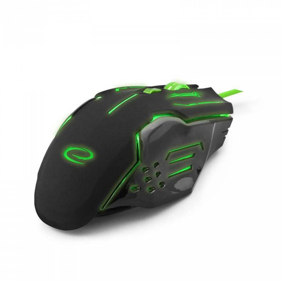 Mouse Optic Cu Interfata Usb, Dpi 2400, Iluminare Led, 6 Butoane, 1 X Rotita, Lungime Cablu 1.5 M, Culoare Negru/verde