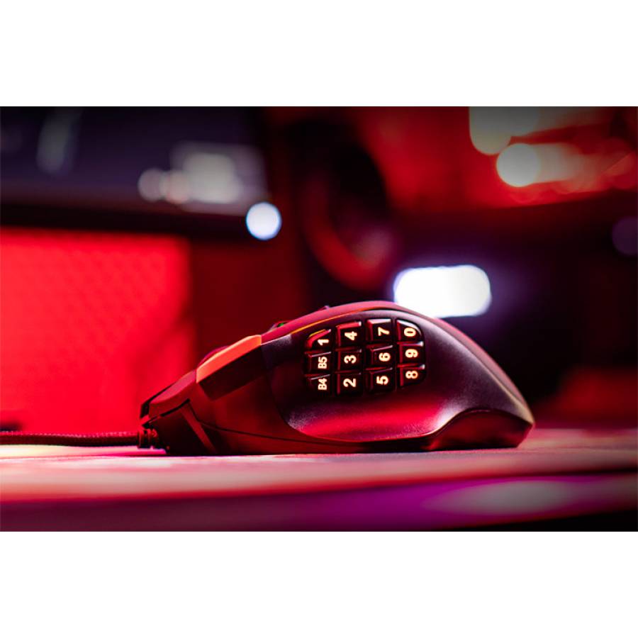 Mouse Profesional De Gaming, Accelerare 30g, Rezolutie 800-16400 Dpi,  18 Butoane, Senzor Avago 9800, Utilizare Prin Cablu , Interfata Usb 2.0, Culoare Negru