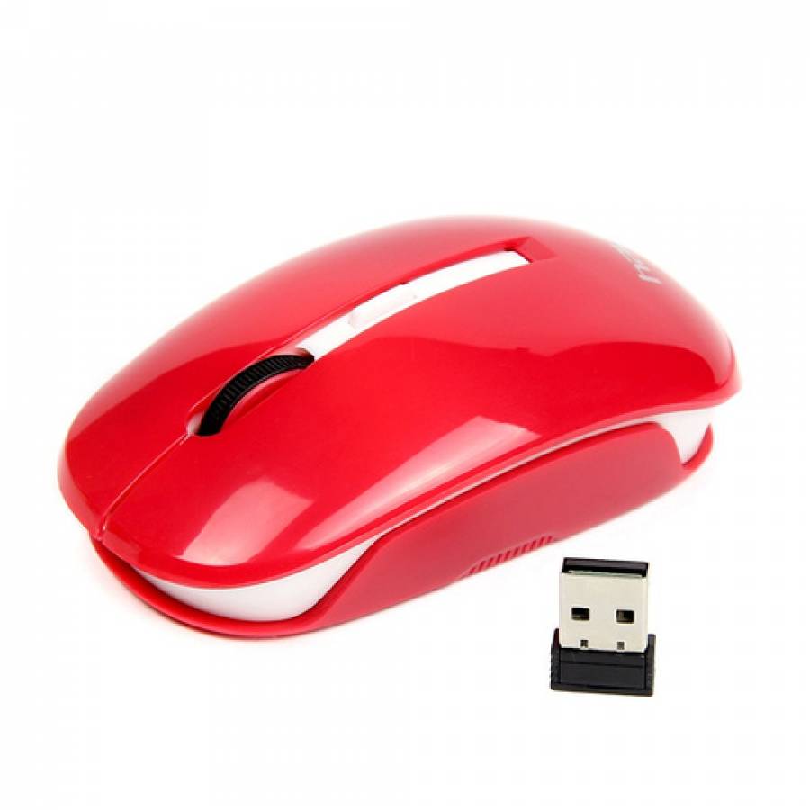 Mouse, Wireless, 2 Trepte Dpi 1000/1600, 2.4 Ghz, Distanta De Lucru 8m, Alimentare Cu Baterii, Design Ergonomic, Auto Sleep, Plug&play, Rosu