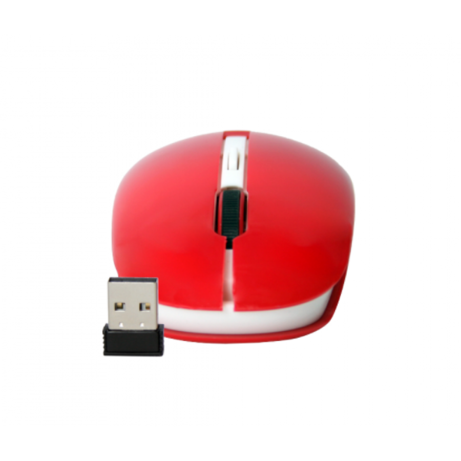 Mouse, Wireless, 2 Trepte Dpi 1000/1600, 2.4 Ghz, Distanta De Lucru 8m, Alimentare Cu Baterii, Design Ergonomic, Auto Sleep, Plug&play, Rosu