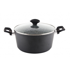 Oala Cu Capac, Oala Din Aluminiu, Capac Din Sticla Termorezistenta, Interior Din Granit, Capacitate De 6l, Diametru De 28cm, Negru Oala Cu Capac, Oala Din Aluminiu, Capac Din Sticla Termorezistenta, Interior Din Granit, Capacitate De 6l, Diametru De 28cm, Negru