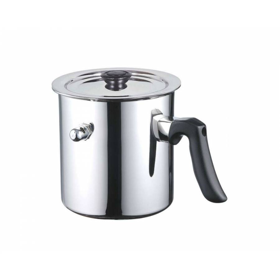 Oala De Lapte, Pereti Dublii, Capacitate 3l, Manere Rezistente La Temperaturi Ridicate, Design Modern, Consum Redus De Energie, Argintiu