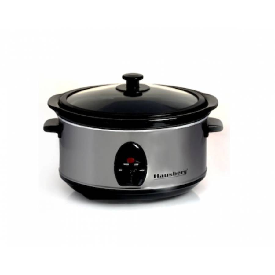 Oala Electrica Cu Capacitate De 8 L, Putere 320 W, Setari High Si Low, Functia Pastrare La Cald, Carcasa Din Otel Inoxidabil, Manere Ergonomice, Argintiu