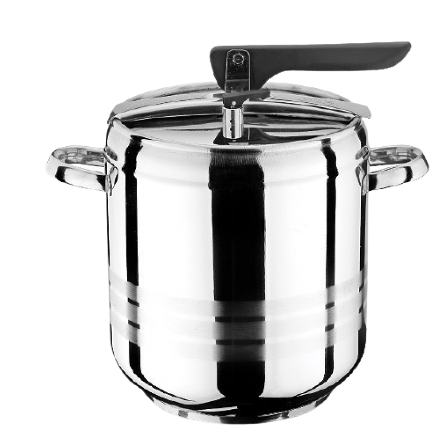 Oala Sub Presiune KlaussTech, Capacitate 12l, Fund Triplustratificat, Calitate 18/10, Forma Rotunda, Capac Inox, Material Inox, Argintiu