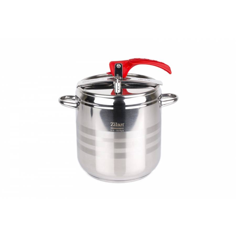 Oala Sub Presiune, Capacitate 14 L, Fund Triplustratificat, Garnitura De Etansare Durabila, Design Ergonomic, Argintiu