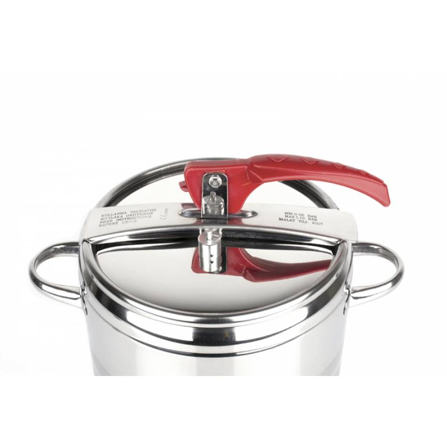 Oala Sub Presiune, Capacitate 14 L, Fund Triplustratificat, Garnitura De Etansare Durabila, Design Ergonomic, Argintiu