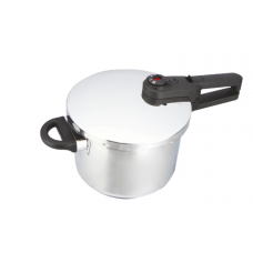 Oala Sub Presiune, Inox, Capacitate 6l, Capac Din Inox, Incalzire Rapida, Mentinerea Caldurii, 3 Straturi, Manere Ergonomice, Argintiu