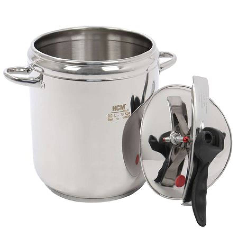 Oala Sub Presiune KlaussTech, Material Inox , Capacitate 9 L, Design Modern, Culoare Argintiu