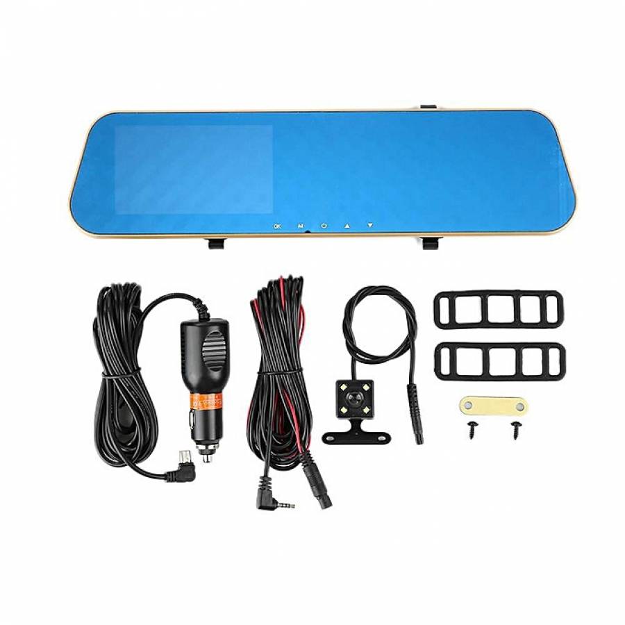 Oglinda Auto Cu Camera De Marsarier, Full Hd, Tft, Night Vision, Senzor De Miscare, Usor De Folosit, Usor De Instalat, Negru
