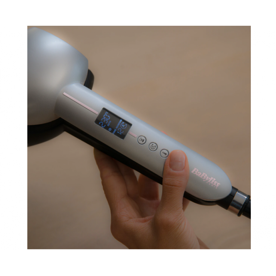 Ondulator Automat Cu Ionizare, Ecran Digital Lcd, 6 Nivele Temperatura, 3 Moduri Automate, Invelis Ceramic, 180 °c-230 °c, Argintiu