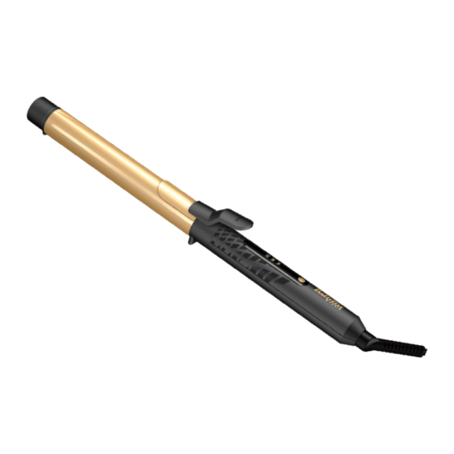 Ondulator Babyliss Creative Gold Medium Curls, Varf Rece, Diametru 25mm, Indicator Led, Afisare Temperatura, Placa Ceramica, 3 Trepte De Temperatura,  Negru/galben