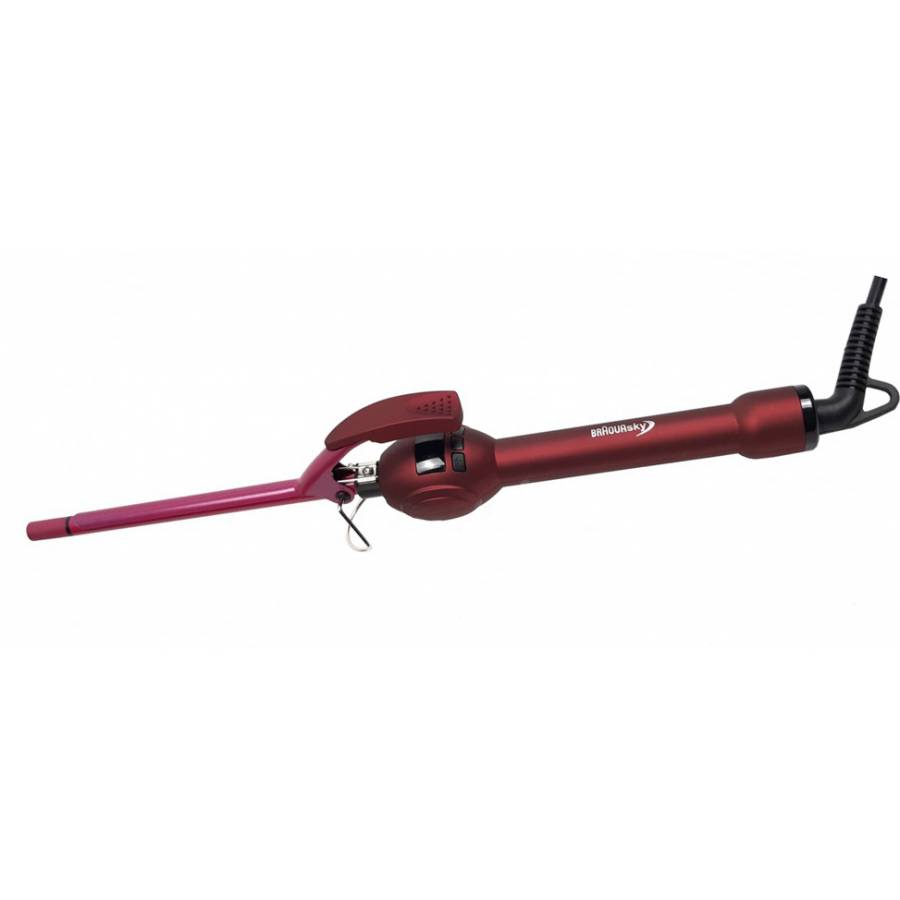 Ondulator De Par Cu Clapa , Cablu Rotativ , Putere 30 W , 80- 230 Grade , Afisaj Led , Cablu Rotativ  ,  Material Invelis Ceramica , Visiniu