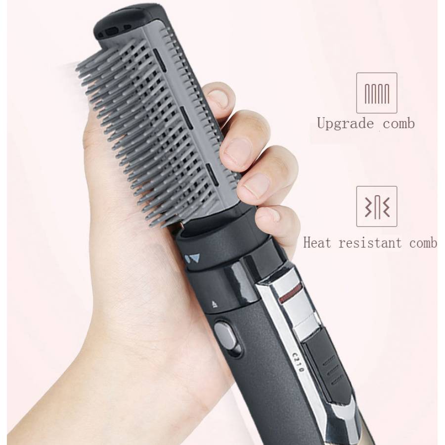 Ondulator  Profesional 1000w, 3 Setari De Viteza, Rotire 360, Alimentare 220-240v 50/60hz, 4 Accesorii Incluse, Design Modern, Negru