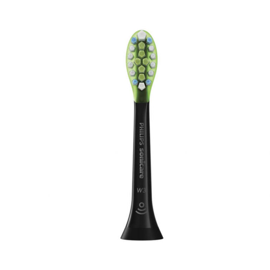 Pachet De 2 Capete Philips Premium Periuta Electrica, Rigidatea Perilor Moale/mediu, Recunoasterea Capului De Periere, Dimensiune Standard, Negru