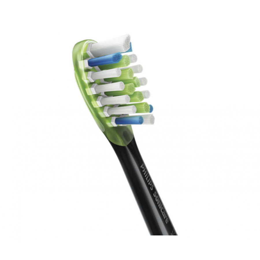 Pachet De 2 Capete Philips Premium Periuta Electrica, Rigidatea Perilor Moale/mediu, Recunoasterea Capului De Periere, Dimensiune Standard, Negru
