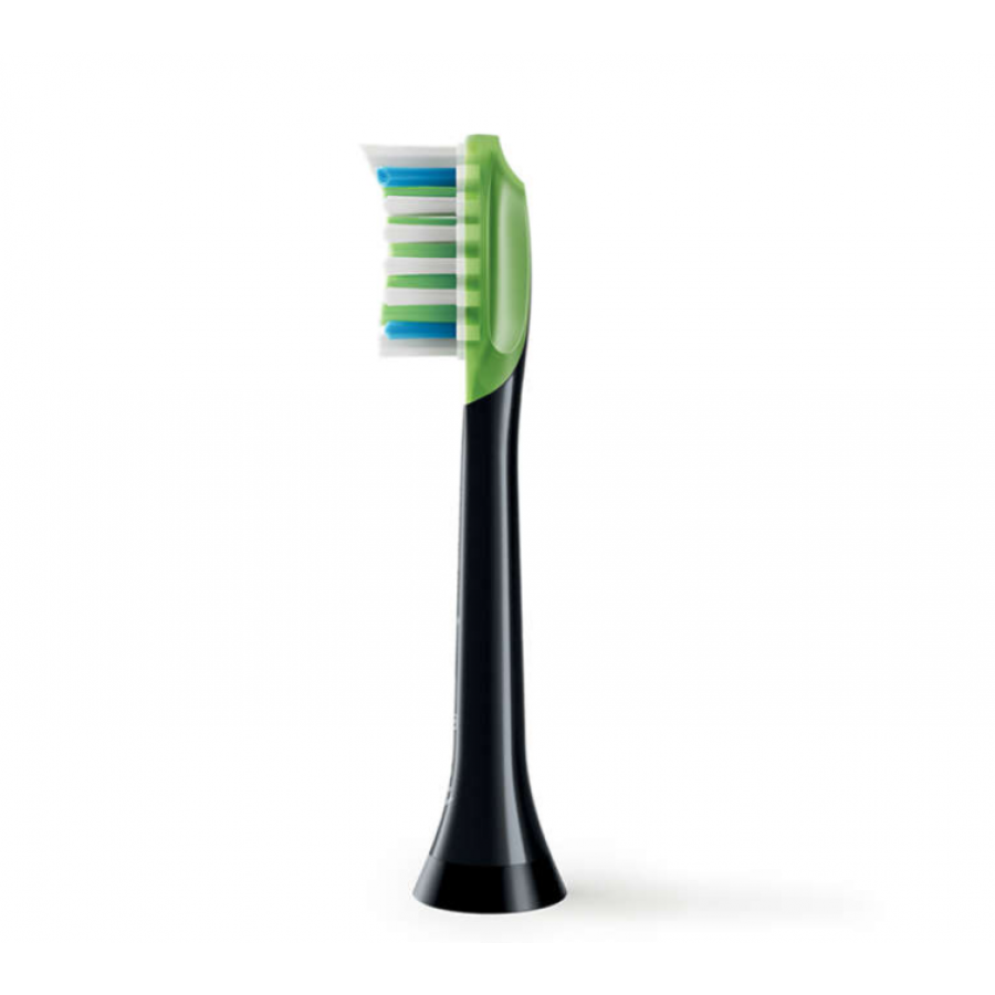 Pachet De 2 Capete Philips Premium Periuta Electrica, Rigidatea Perilor Moale/mediu, Recunoasterea Capului De Periere, Dimensiune Standard, Negru
