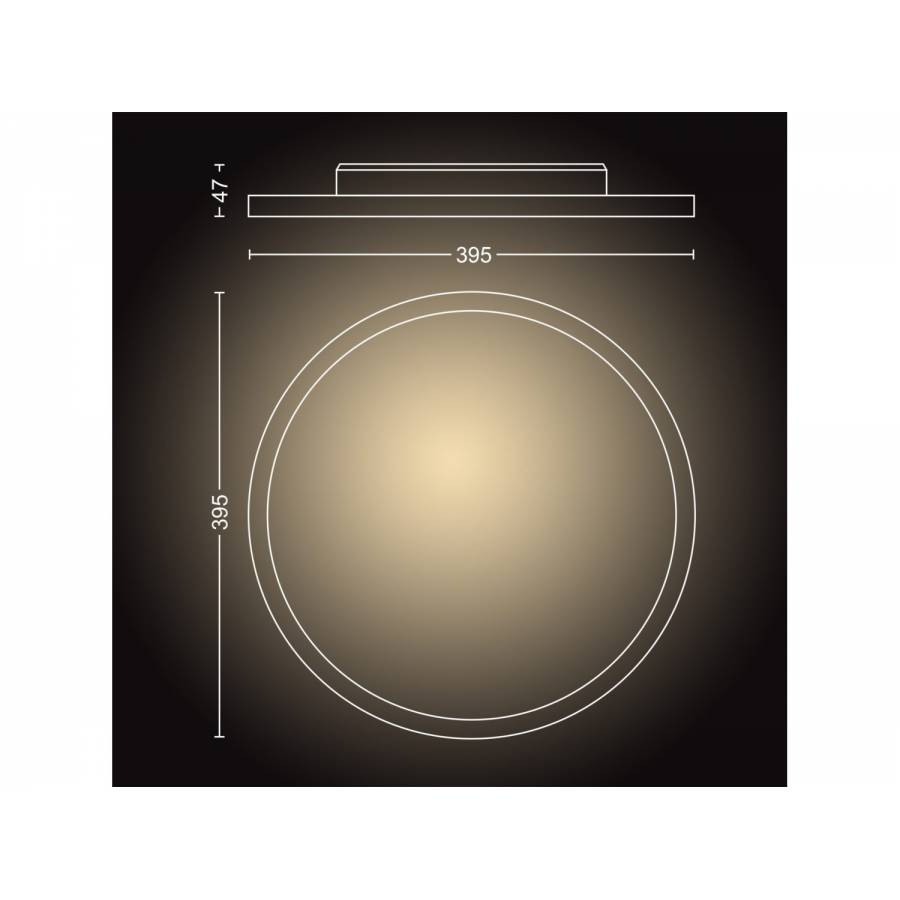 Panou Luminos Philips Cu Ambianta Alba, Design Rotund, Compatibilitate Bluetooth, Material Aluminiu, 2200 Lm, 220 - 240 V, 24.5 W, Ip20, Alb