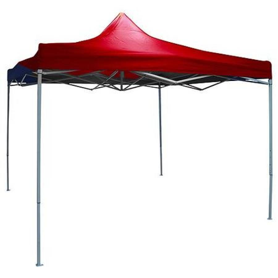 Pavilion Pliabil KlaussTech, Dimensiuni 3 X 3 M, Cadru Metalic, Design Modern, Ofera Protectie Impotriva Razelor Solare, Rosu